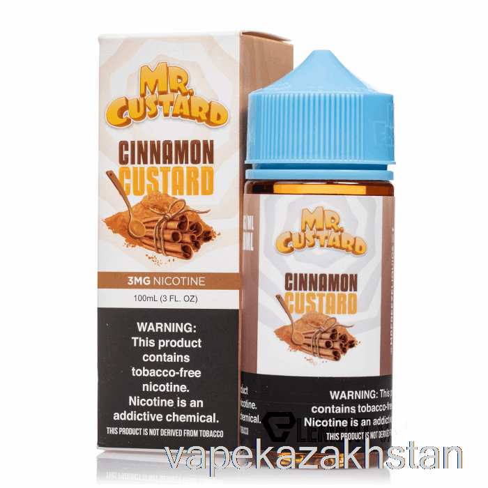 Vape Kazakhstan Cinnamon Custard - Mr Custard - 100mL 0mg